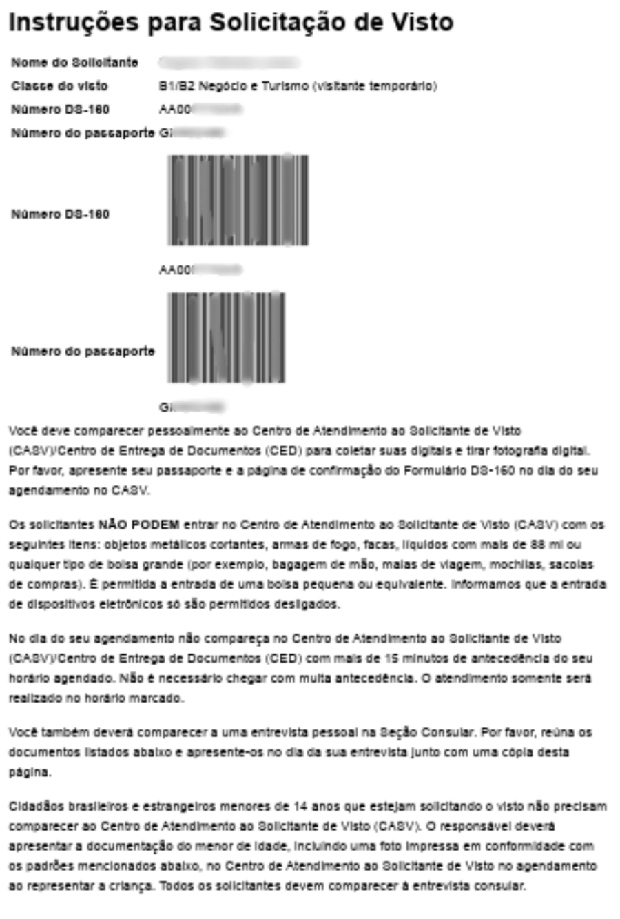 Imagem agendamento visto americano